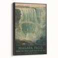 Vintage Niagara Falls Travel Poster – Classic Waterfall Art Print