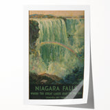 Vintage Niagara Falls Travel Poster – Classic Waterfall Art Print