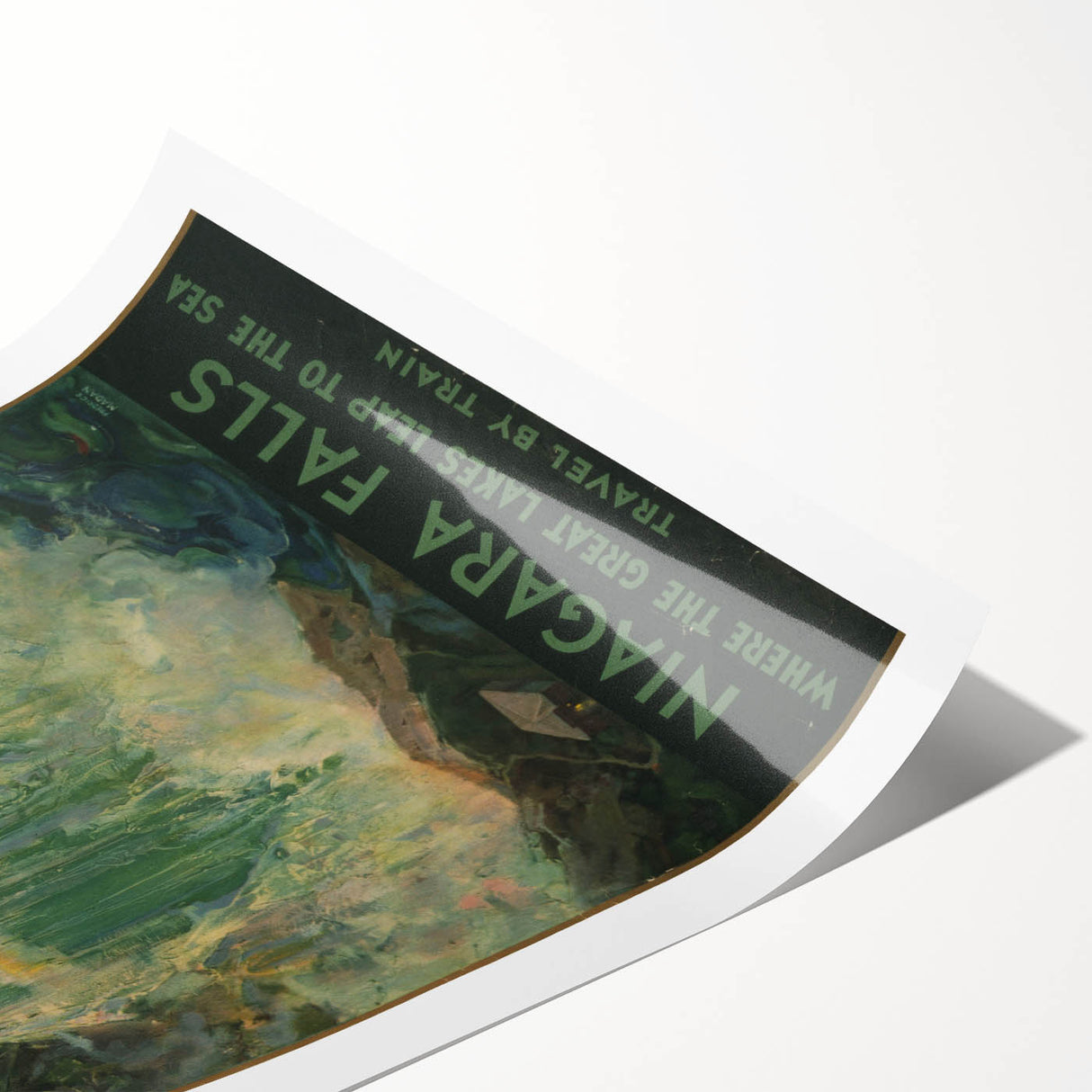Vintage Niagara Falls Travel Poster – Classic Waterfall Art Print