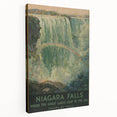 Vintage Niagara Falls Travel Poster – Classic Waterfall Art Print