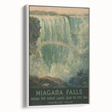 Vintage Niagara Falls Travel Poster – Classic Waterfall Art Print