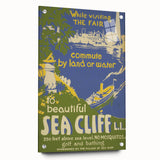Vintage Sea Cliff Travel Poster – Classic Scenic Art Print