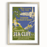 Vintage Sea Cliff Travel Poster – Classic Scenic Art Print