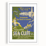 Vintage Sea Cliff Travel Poster – Classic Scenic Art Print