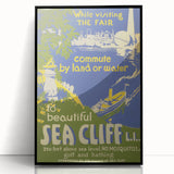 Vintage Sea Cliff Travel Poster – Classic Scenic Art Print