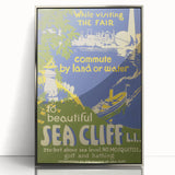 Vintage Sea Cliff Travel Poster – Classic Scenic Art Print