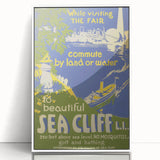 Vintage Sea Cliff Travel Poster – Classic Scenic Art Print