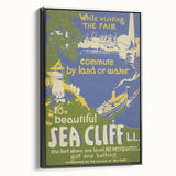 Vintage Sea Cliff Travel Poster – Classic Scenic Art Print