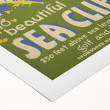 Vintage Sea Cliff Travel Poster – Classic Scenic Art Print