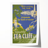 Vintage Sea Cliff Travel Poster – Classic Scenic Art Print