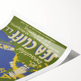 Vintage Sea Cliff Travel Poster – Classic Scenic Art Print