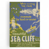 Vintage Sea Cliff Travel Poster – Classic Scenic Art Print