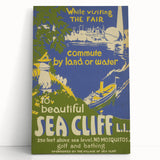 Vintage Sea Cliff Travel Poster – Classic Scenic Art Print