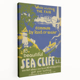 Vintage Sea Cliff Travel Poster – Classic Scenic Art Print