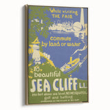 Vintage Sea Cliff Travel Poster – Classic Scenic Art Print