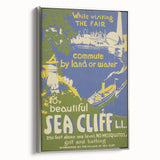 Vintage Sea Cliff Travel Poster – Classic Scenic Art Print