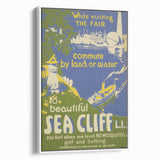 Vintage Sea Cliff Travel Poster – Classic Scenic Art Print