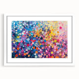 Framed wall art from the Wildflowers Design Collection, showcasing vibrant botanical illustrations against a white mat, perfect for home decor enhancement.