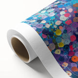 Vibrant rolled canvas showcasing a stunning wildflower design, ideal for home decor, featuring intricate details and rich colors, packaged securely in a cardboard tube.
