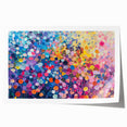 Vibrant rolled wall art print showcasing a stunning wildflower design, featuring colorful floral patterns on a textured surface, ideal for home decor.