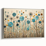 Framed wall art collection showcasing vibrant wildflower designs on canvas, featuring a sleek silver frame that enhances the colorful floral patterns. Ideal for adding a touch of nature-inspired elegance to any room decor.